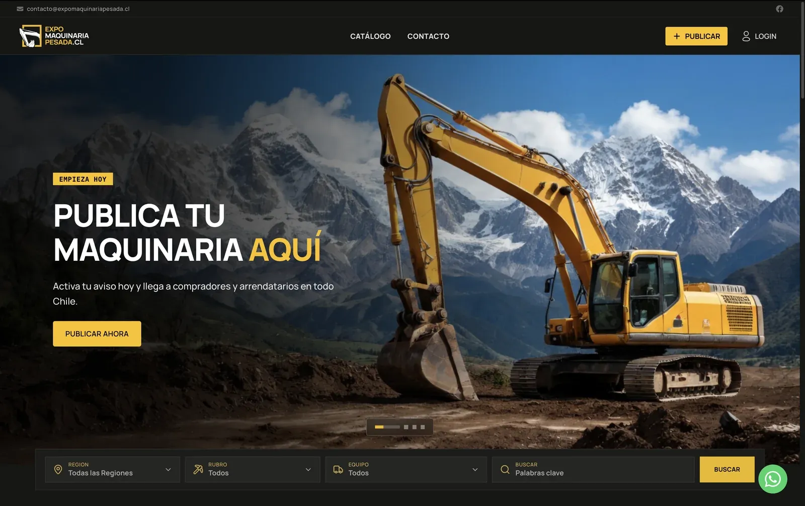 Expo Maquinaria Pesada site screenshot