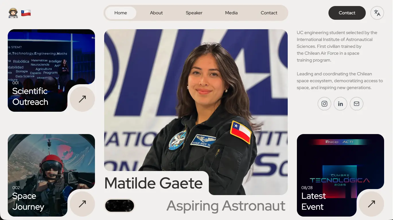 Matilde Gaete site screenshot