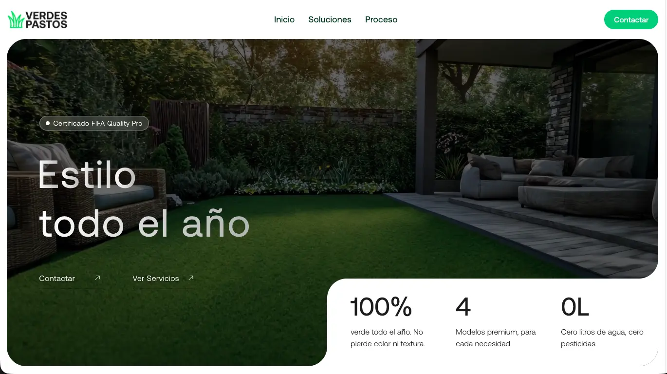 Verdes Pastos site screenshot